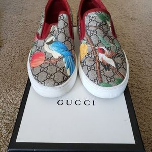 gucci floral sneakers mens
